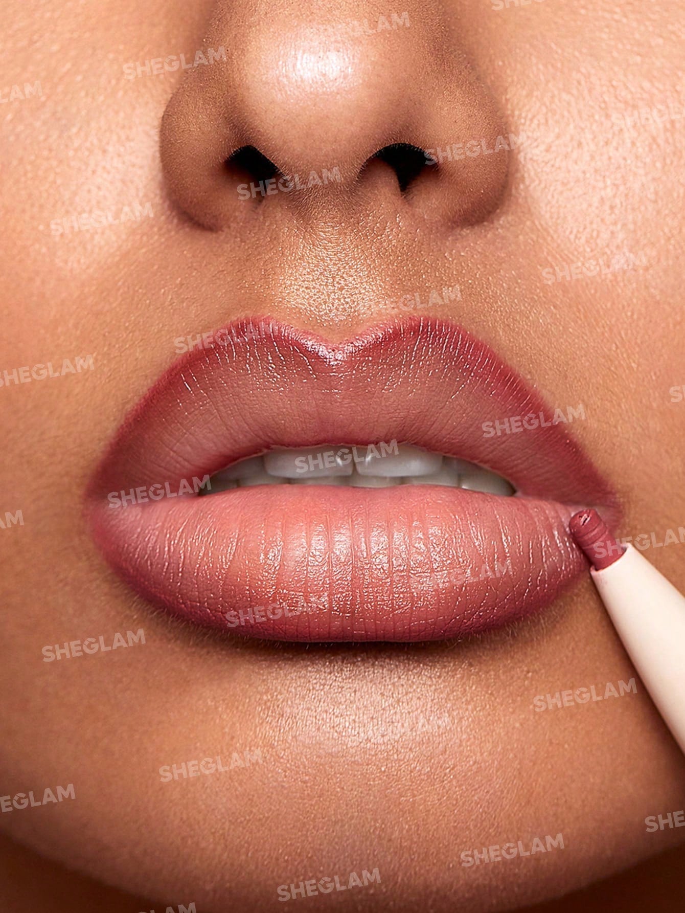 SHEGLAM Glam 101 Lipstick & Liner Duo-Soft Chai 2-In-1 Matte Dual-Ended Lip Liner Lipstick Pencil Highly Pigmented Long Lasting Smooth Easy To Wear Lip Makeup Black Friday Winter Pink Brown Lip Liner - Negative Apparel