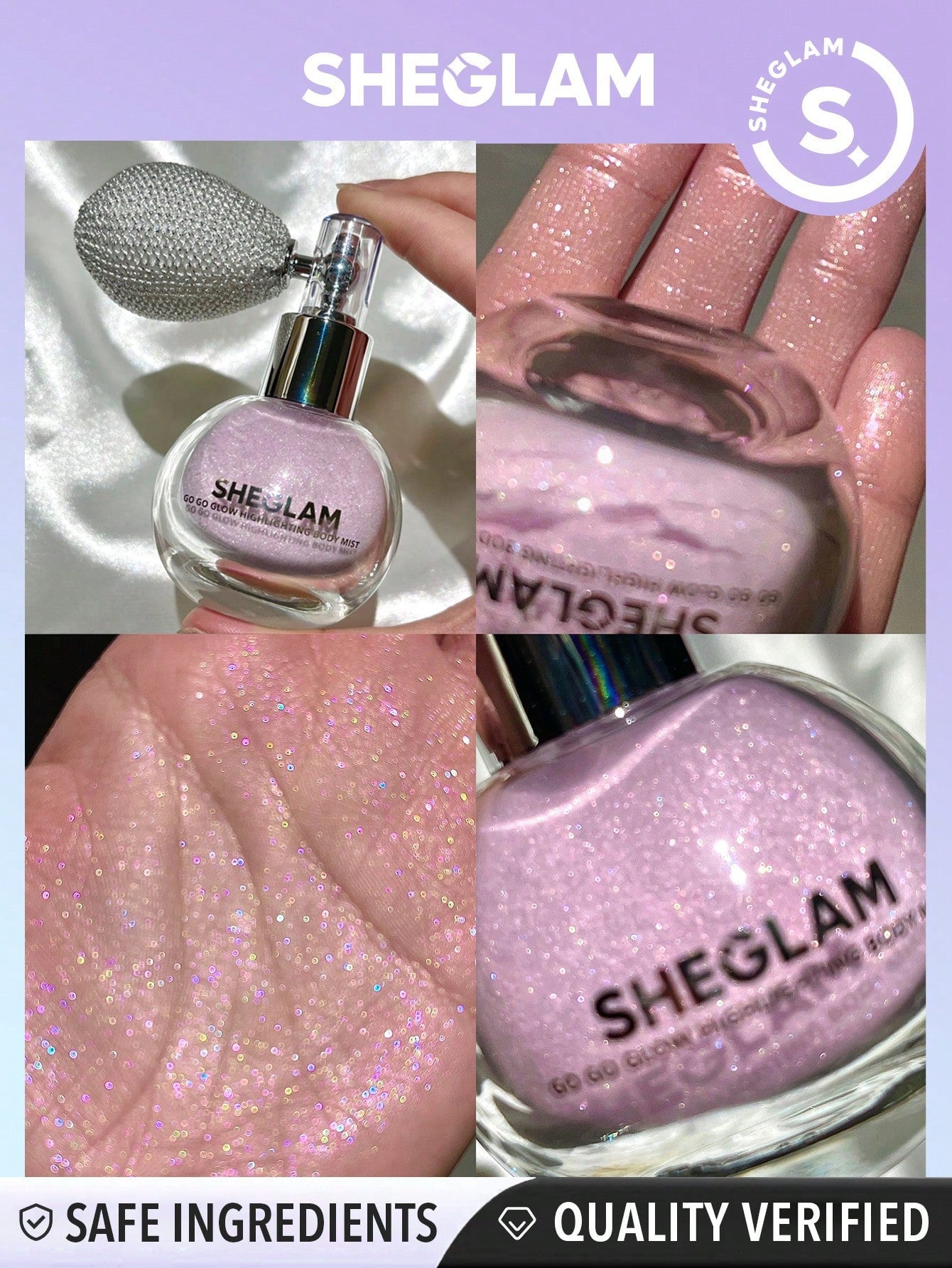 SHEGLAM Go Go Glow Highlighting Body Mist - Negative Apparel
