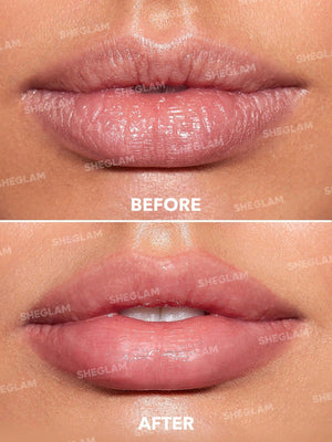 SHEGLAM Good Times Roll Ball Lip Oil - Clear Plumping Lip Care High Shine Finish Non Sticky - Negative Apparel