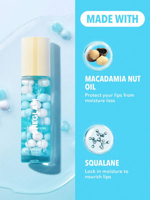 SHEGLAM Good Times Roll Ball Lip Oil - Clear Plumping Lip Care High Shine Finish Non Sticky - Negative Apparel