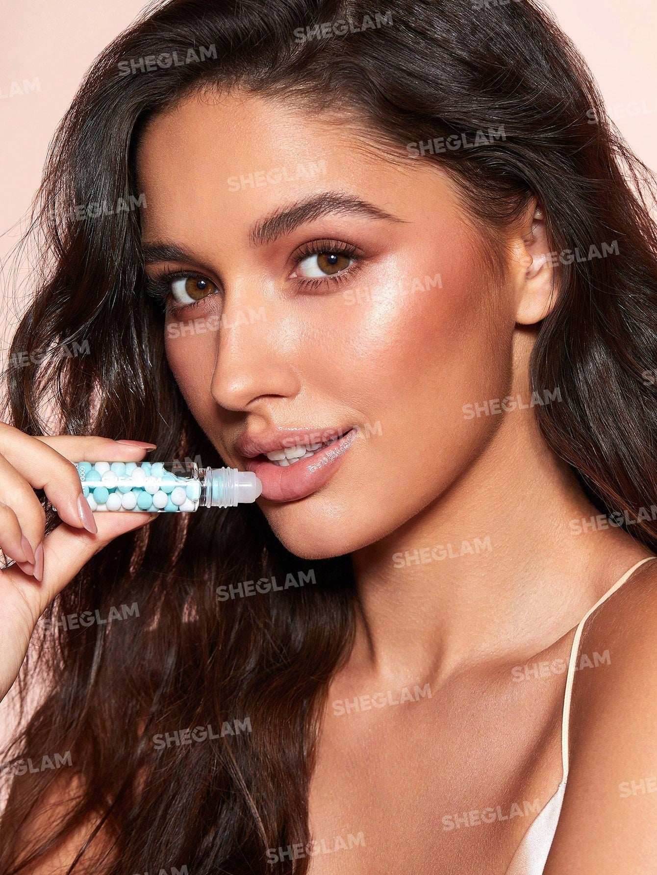 SHEGLAM Good Times Roll Ball Lip Oil - Clear Plumping Lip Care High Shine Finish Non Sticky - Negative Apparel