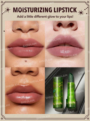 SHEGLAM Harry Potter™ Gifted Herbologist Glitter Lipstick Moisterizing Lip Glow Lip Balm Shiny Green Lip Care - Negative Apparel