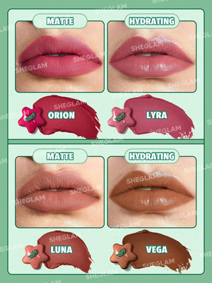 SHEGLAM Hi-Beam Mini Lipstick Set-Stella Set 4 In 1 Matte And Hydrating Nude Lipstick - Negative Apparel