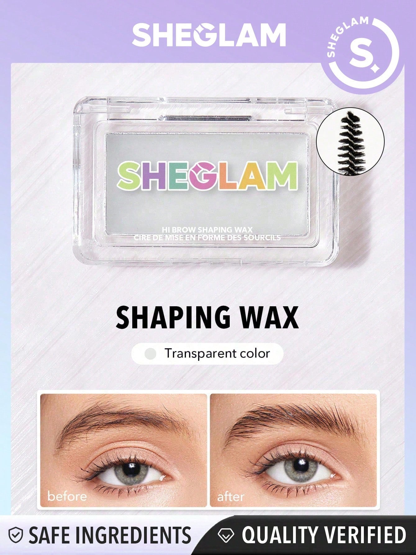 SHEGLAM Hi Brow Shaping Wax - Negative Apparel