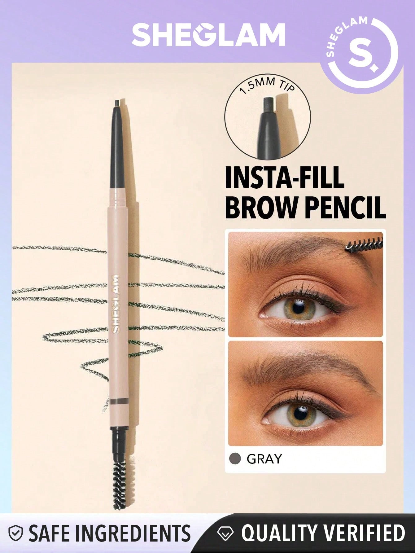 SHEGLAM Insta-fill Brow Pencil - Negative Apparel