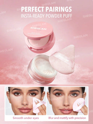SHEGLAM Insta-Ready Face & Under Eye Setting Powder Duo-Bubblegum 2 In 1 - Negative Apparel