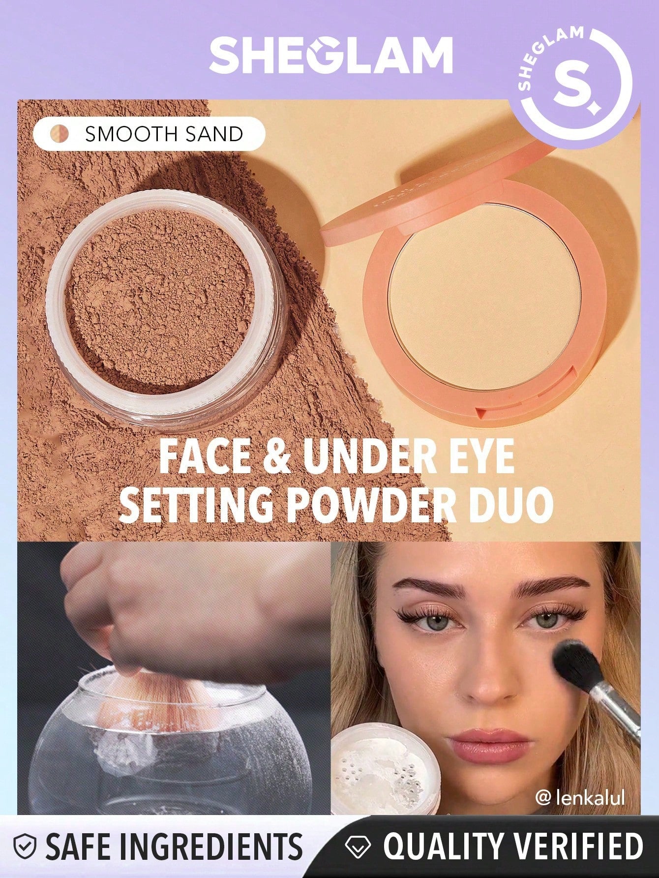SHEGLAM Insta-Ready Face & Under Eye Setting Powder Duo - Negative Apparel