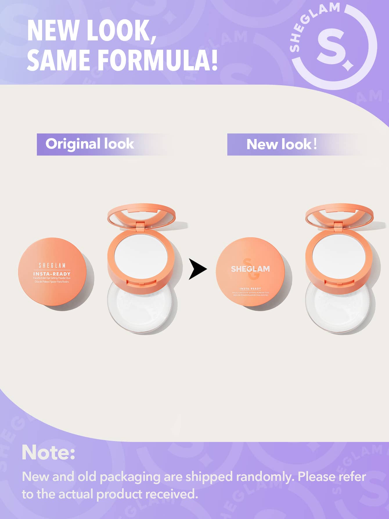 SHEGLAM Insta-Ready Face & Under Eye Setting Powder Duo - Negative Apparel