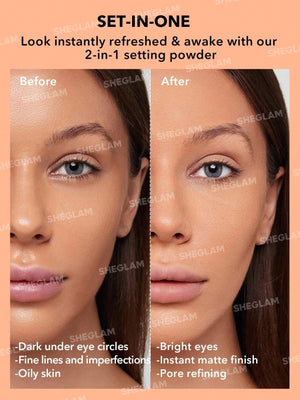 SHEGLAM Insta-Ready Face & Under Eye Setting Powder Duo - Transculent - Negative Apparel