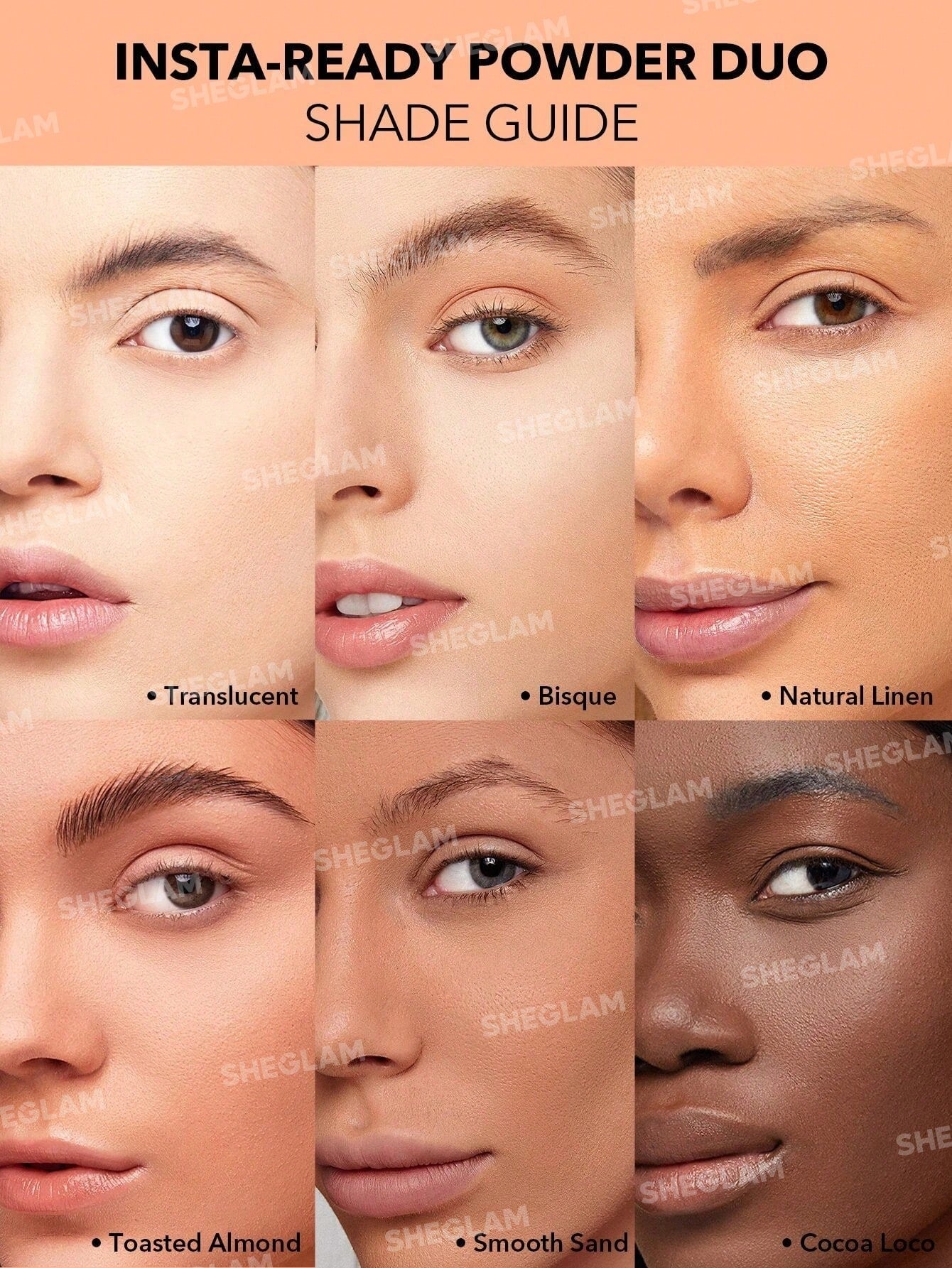 SHEGLAM Insta-Ready Face & Under Eye Setting Powder Duo - Transculent - Negative Apparel