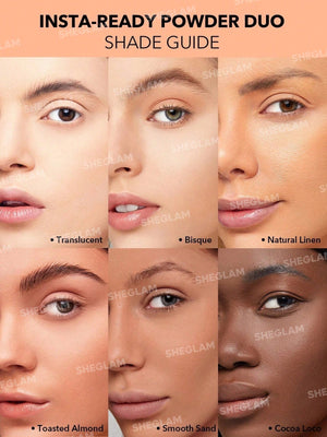 SHEGLAM Insta-Ready Face & Under Eye Setting Powder Duo - Transculent - Negative Apparel