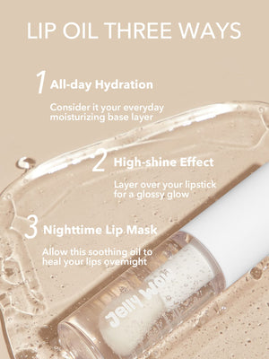 SHEGLAM Jelly Wow Hydrating Lip Oil-Loco For Coco Moisturizing Clear Lip Gloss - Negative Apparel