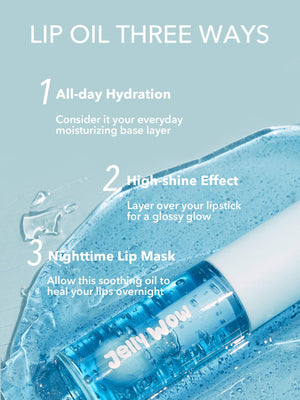 SHEGLAM Jelly Wow Hydrating Lip Oil-Loco For Coco Moisturizing Clear Lip Gloss - Negative Apparel