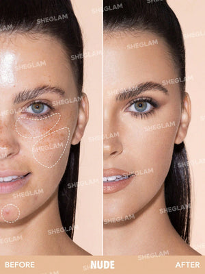 SHEGLAM Like Magic 12Hr Full Coverage Concealer-Nude Matte Liquid Concealer - Negative Apparel