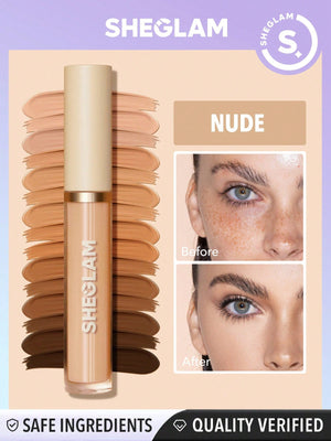 SHEGLAM Like Magic 12Hr Full Coverage Concealer-Nude Matte Liquid Concealer - Negative Apparel