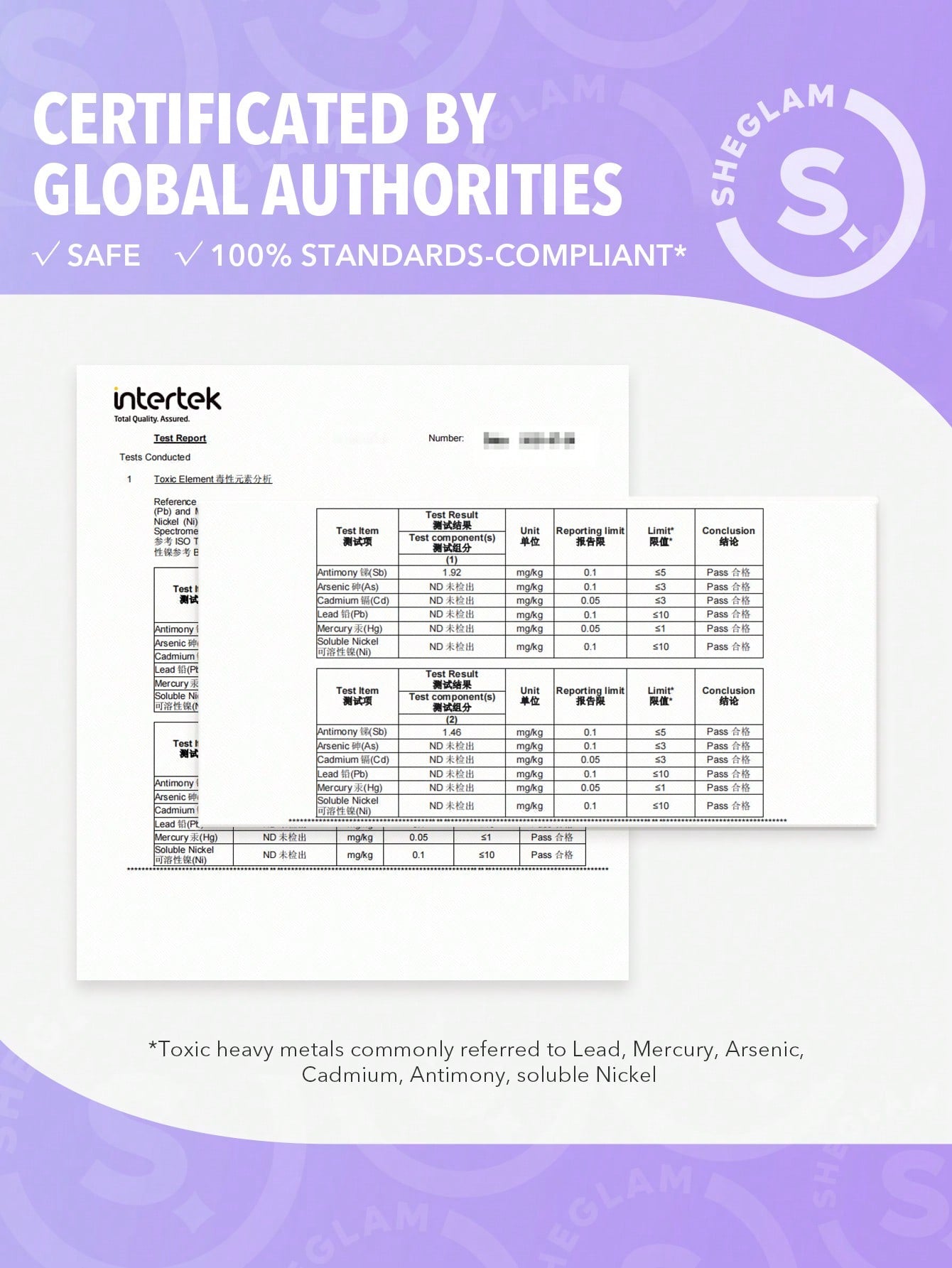 SHEGLAM Lip Dazzler Glitter Kit-Center Stage Long-Lasting Glitter Lip Gloss Sexy Super Stay Non-Sticky Shiny Liquid Kit Liquid Lipstick - Negative Apparel