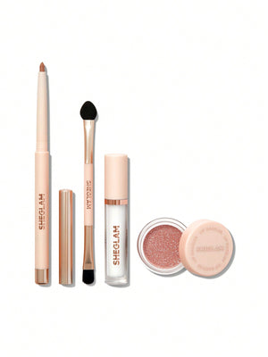 SHEGLAM Lip Dazzler Glitter Kit-Center Stage Long-Lasting Glitter Lip Gloss Sexy Super Stay Non-Sticky Shiny Liquid Kit Liquid Lipstick - Negative Apparel