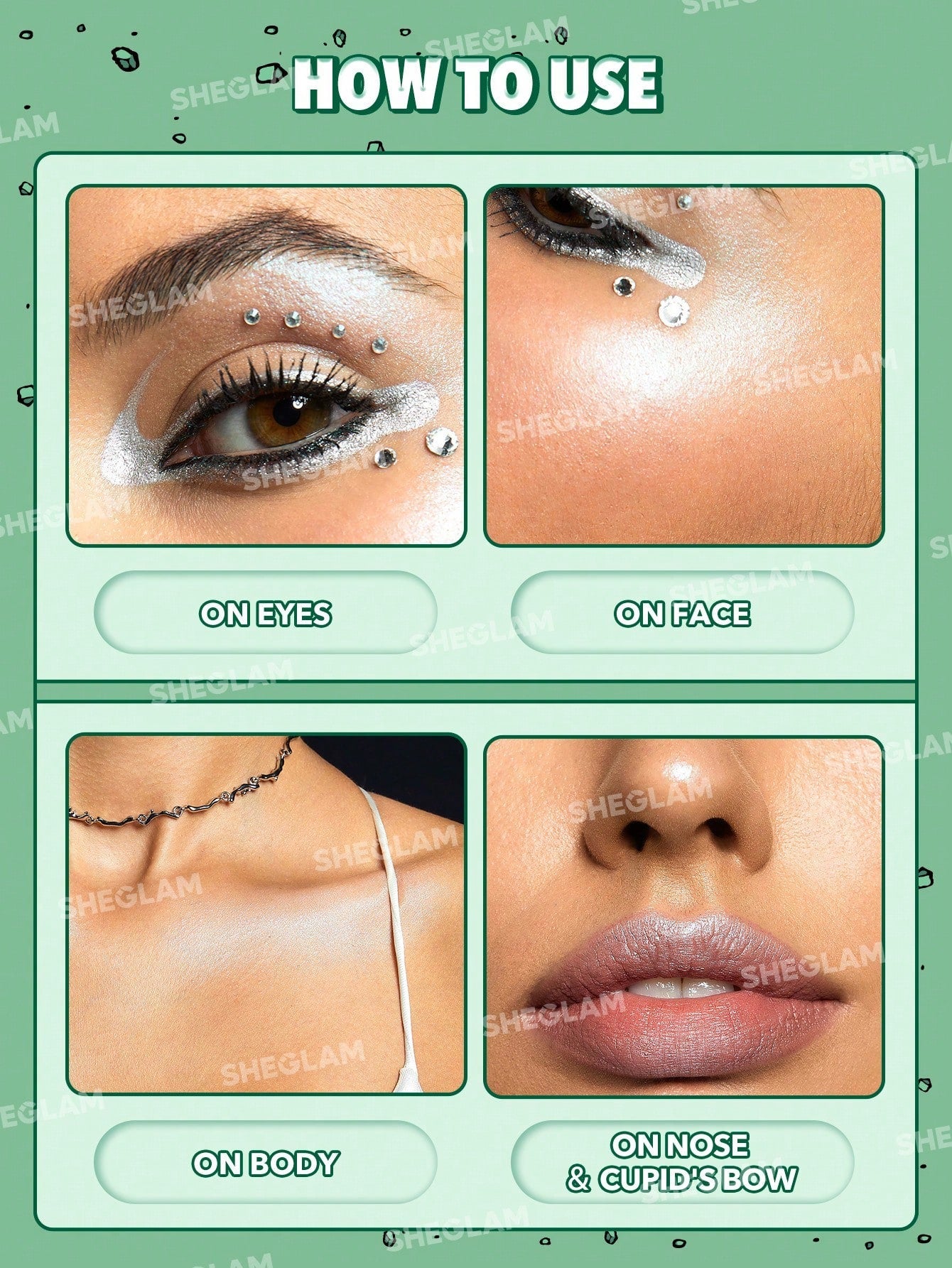 SHEGLAM Lunar Glow Highlighter Multi-Dimensional Shine Highlighter - Negative Apparel