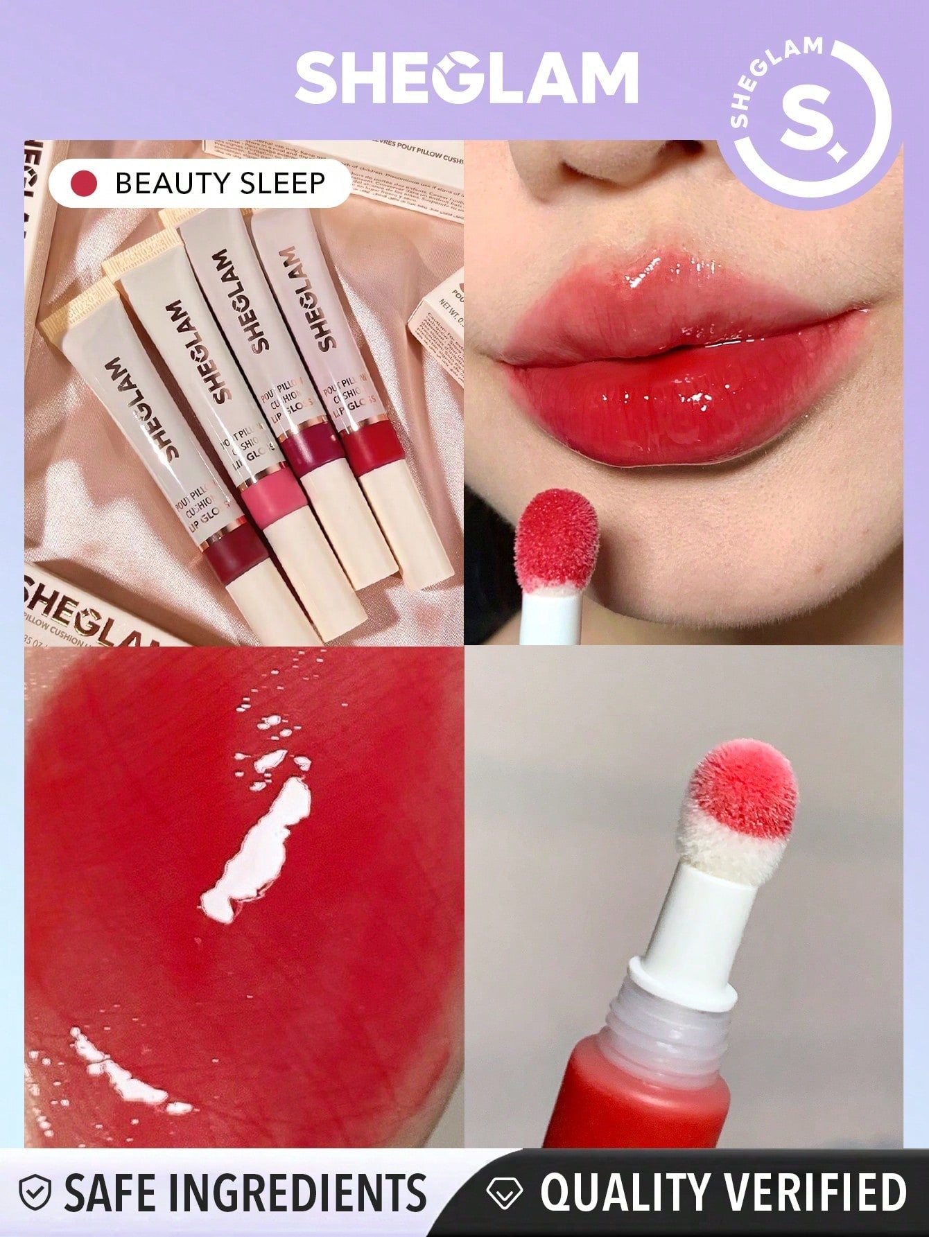 SHEGLAM Pout Pillow Cushion Lip Gloss - Negative Apparel