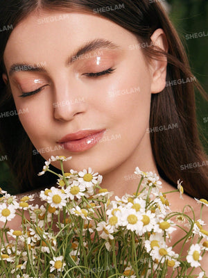 SHEGLAM Power Bouquet Lip Gloss -Power Petals  Shiny Tinted Moisturizing Lip Gloss Plumping Non-Sticky Lip Oil Repairing Cherry Blossom Extract Lip Care - Negative Apparel