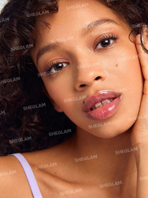 SHEGLAM Power Bouquet Lip Gloss -Power Petals  Shiny Tinted Moisturizing Lip Gloss Plumping Non-Sticky Lip Oil Repairing Cherry Blossom Extract Lip Care - Negative Apparel