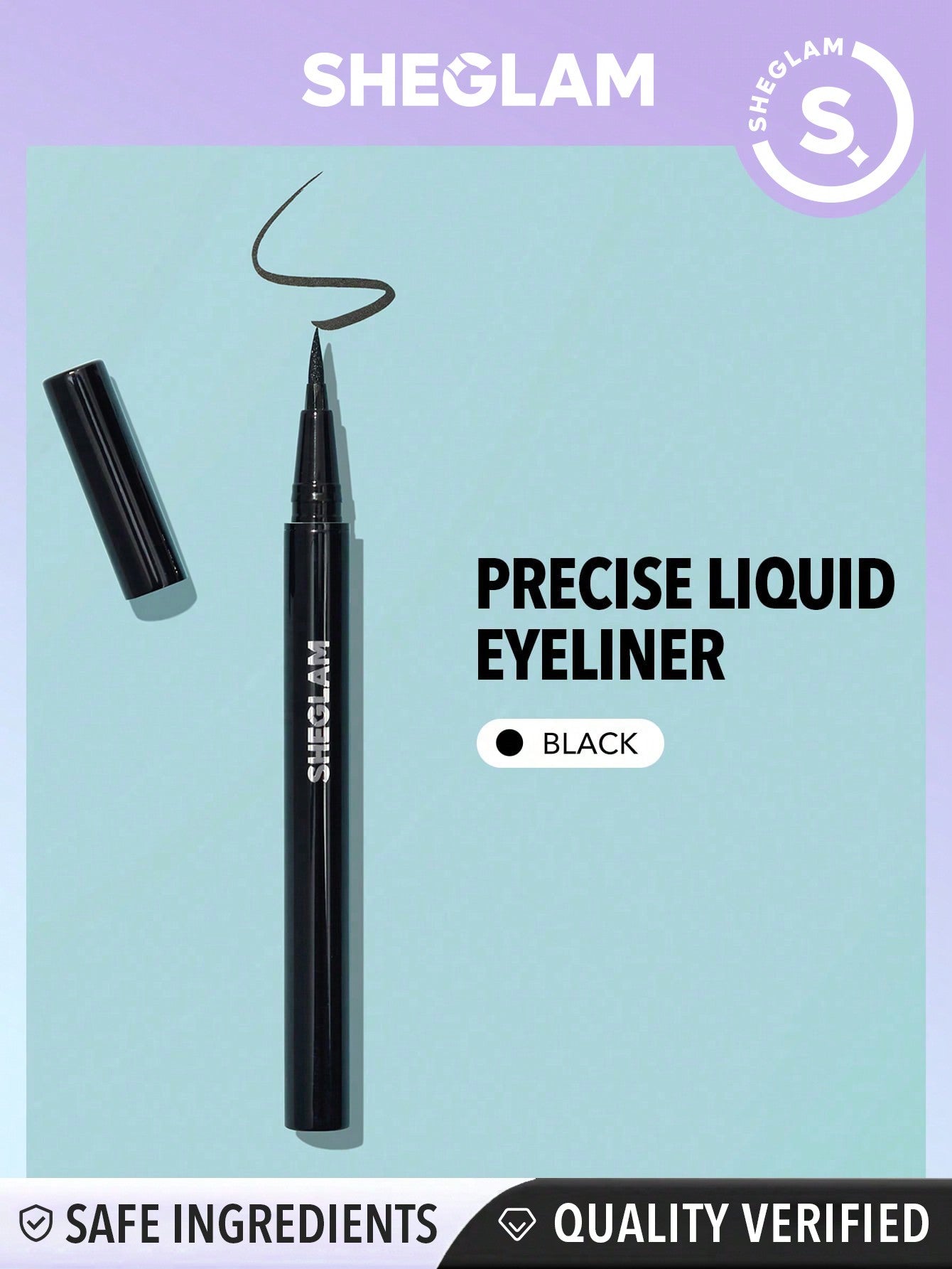 SHEGLAM Pro Precision Waterproof Liquid Eyeliner Negative Apparel