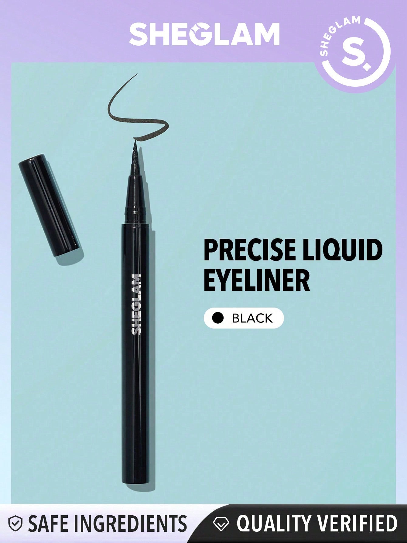 SHEGLAM Pro Precision Waterproof Liquid Eyeliner - Negative Apparel