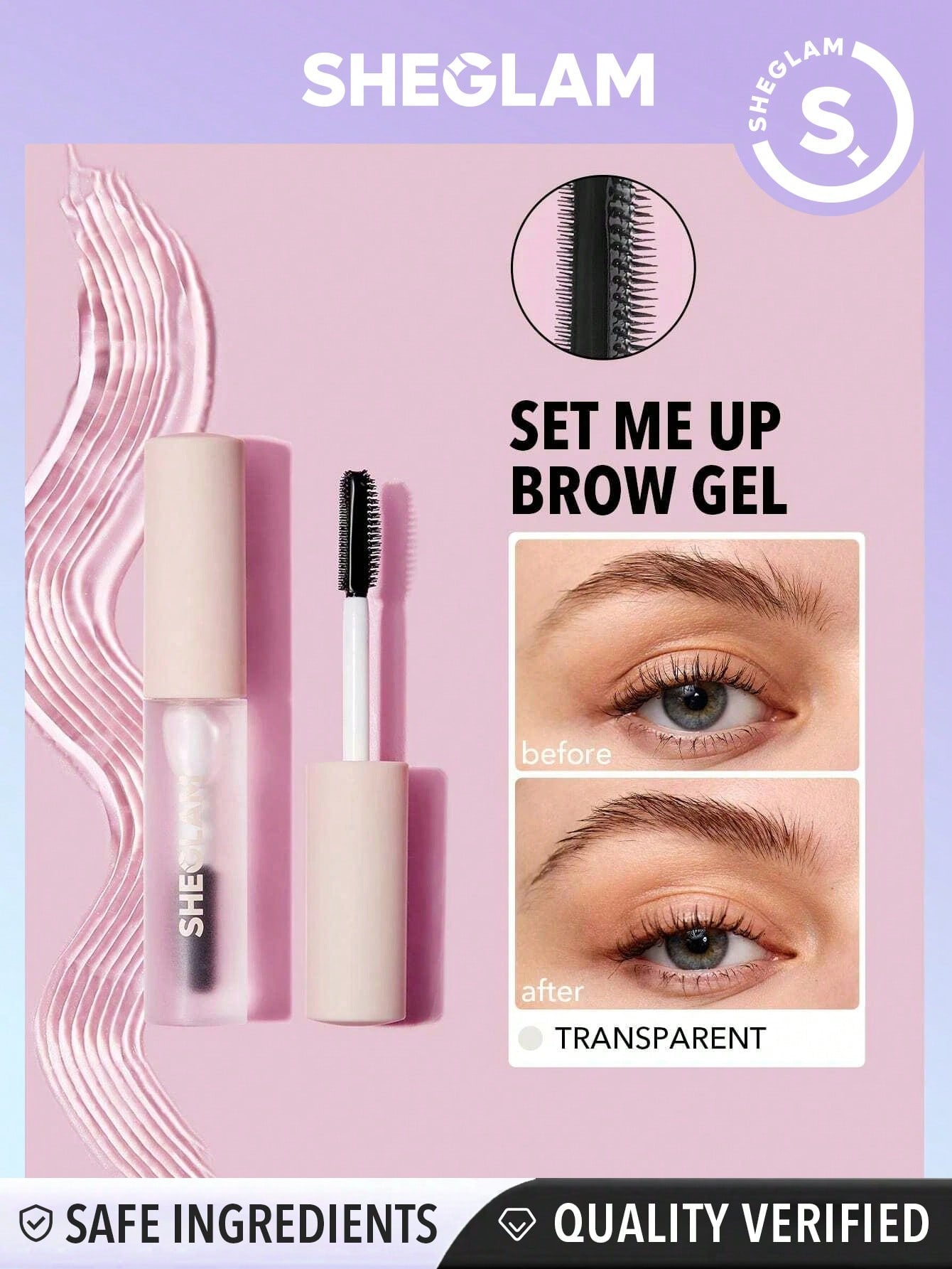 SHEGLAM Set Me Up Brow Gel - Negative Apparel