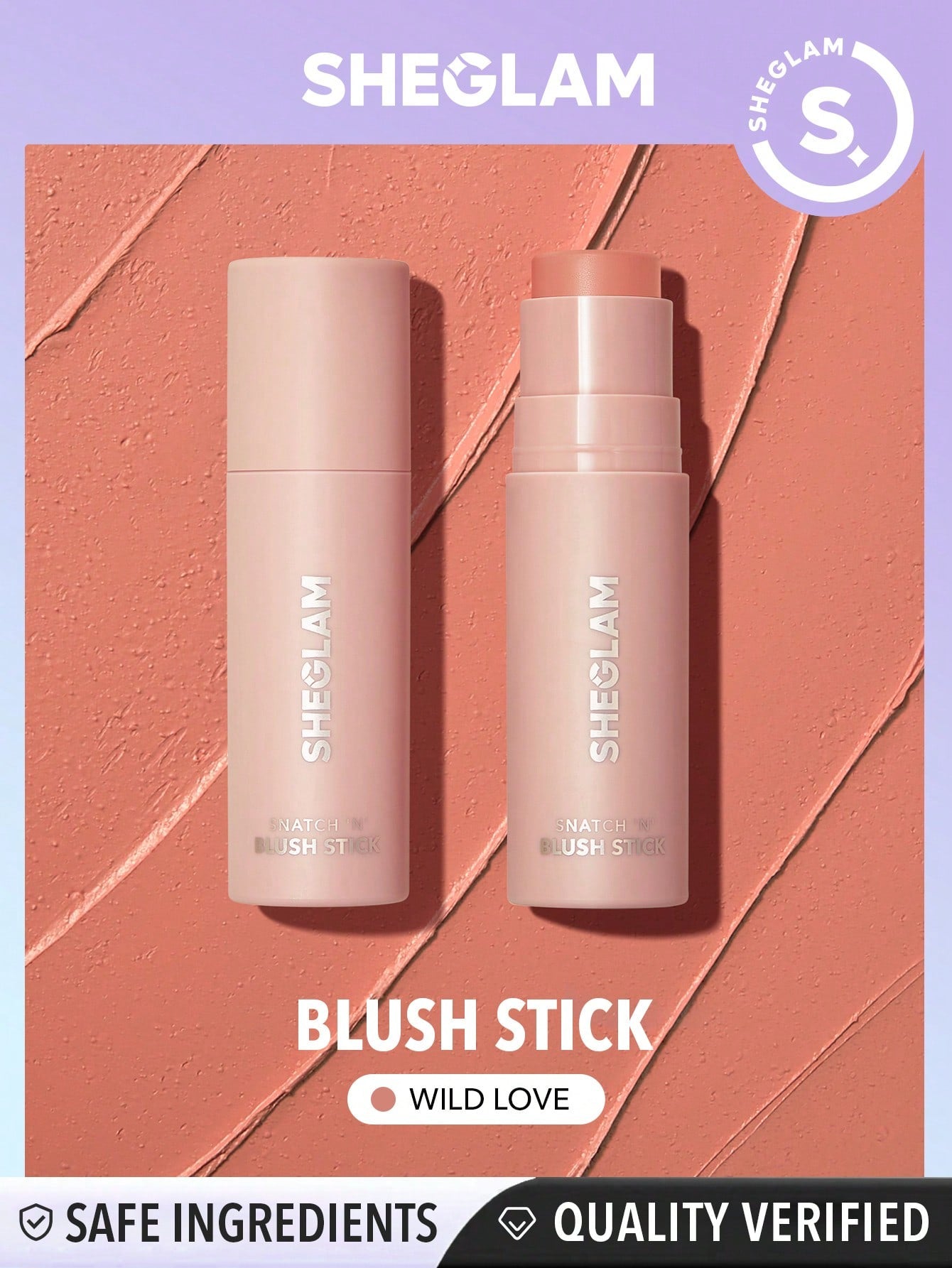 SHEGLAM Snatch 'n' Blush Stick-Midnight Hour Cream Blush Waterproof Long Lasting High Pigment - Negative Apparel