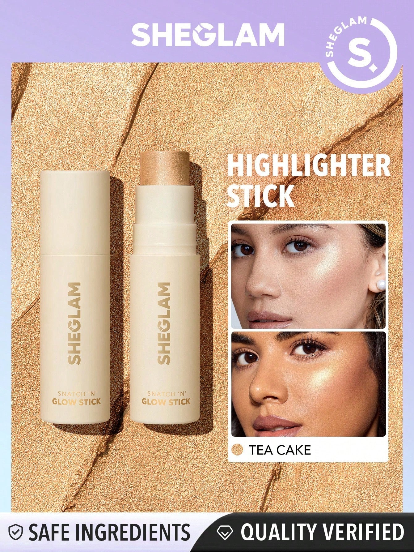 SHEGLAM Snatch 'n' Glow Stick-Vanilla Frost Cream Highlighter Makeup Stick - Negative Apparel