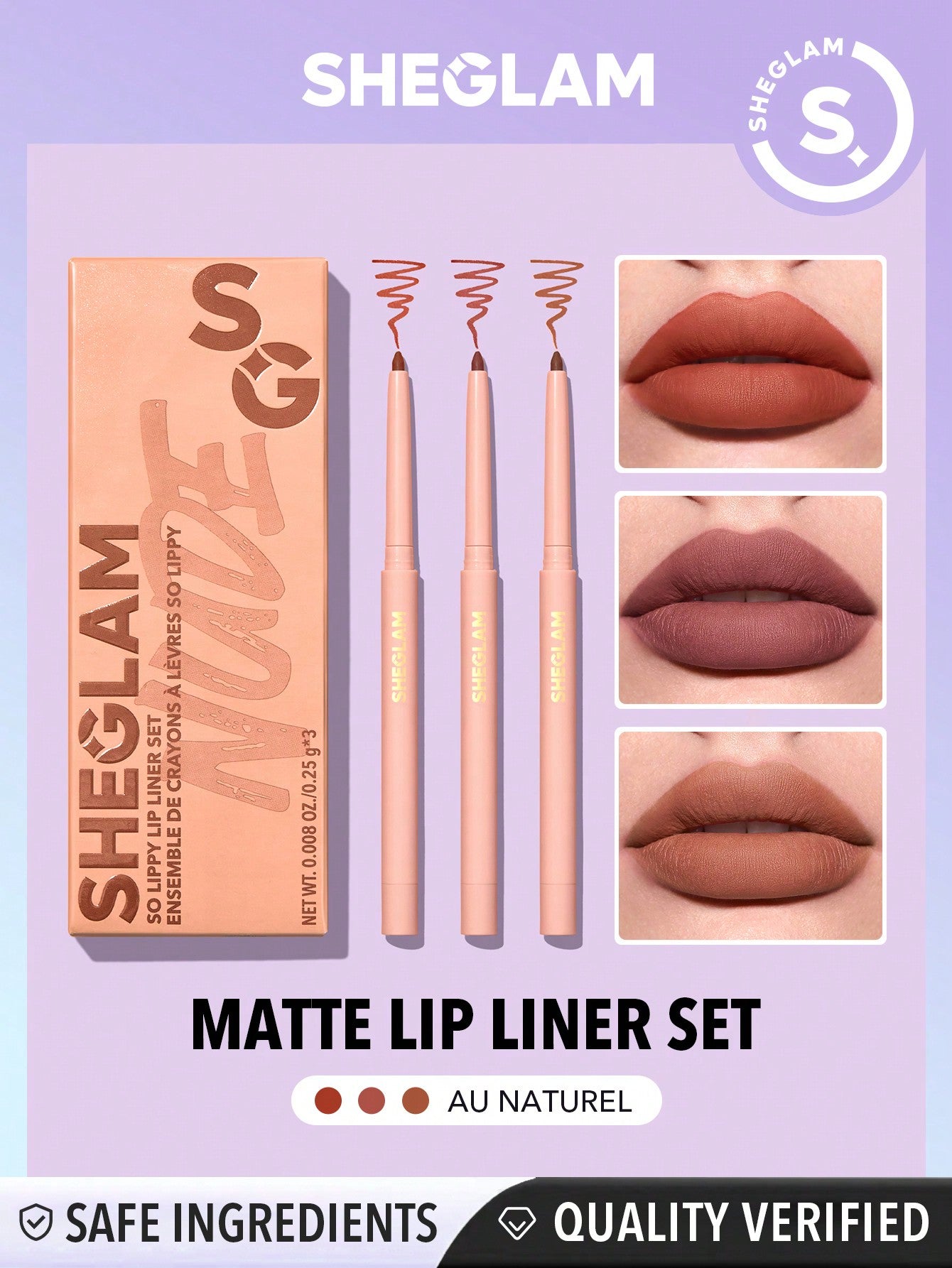 SHEGLAM So Lippy Lip Liner Set - Negative Apparel