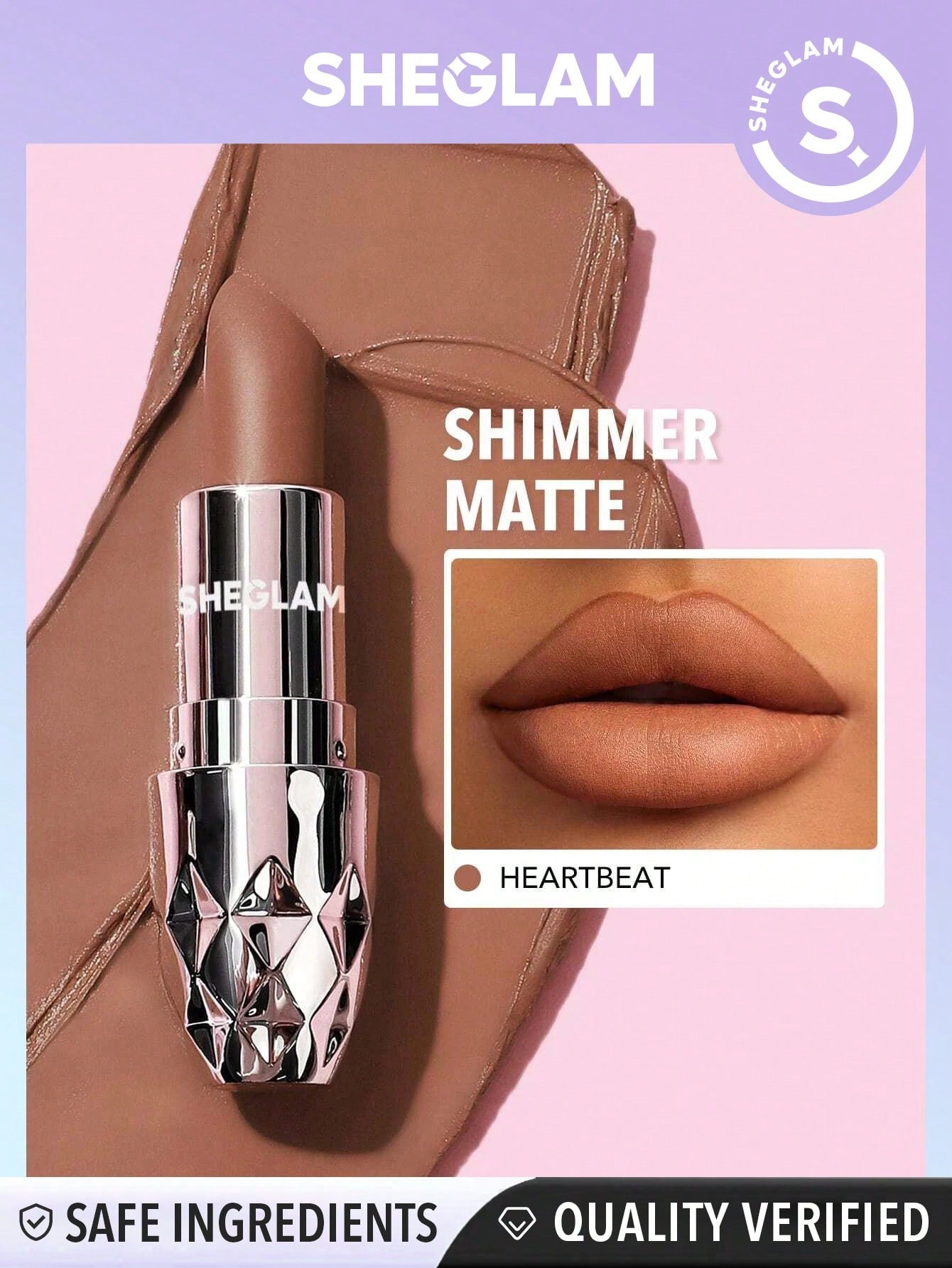 SHEGLAM Starlight Velvet Lipstick - Heartbeat - Negative Apparel