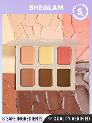 SHEGLAM Stereo Face Six - French Girl 6-Color Cream Contour Palette - Negative Apparel
