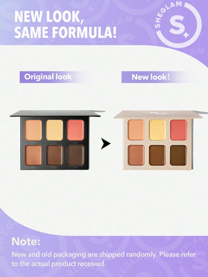 SHEGLAM Stereo Face Six - French Girl 6-Color Cream Contour Palette - Negative Apparel