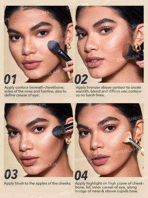 SHEGLAM Stereo Face Six - French Girl 6-Color Cream Contour Palette - Negative Apparel
