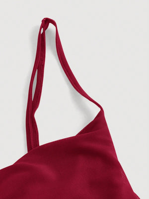 SHEIN Asymmetric Collar Fish Tail Halterneck Dress - Negative Apparel