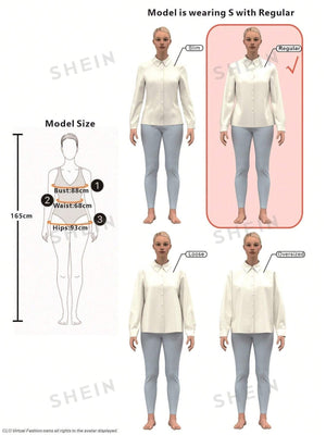 SHEIN Clasi Dalmatian Print Lantern Sleeve Top - Negative Apparel