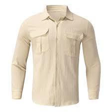 SHEIN Corduroy Casual Button Up Long Sleeve Shirt With Pockets - Negative Apparel