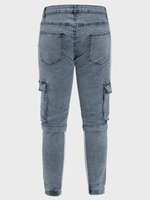 SHEIN Flap Pocket Ripped Jeans - Negative Apparel