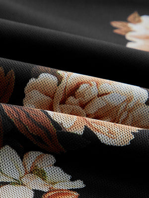 SHEIN Floral Print Lettuce Trim Cami Dress - Negative Apparel