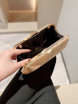 SHEIN Glitter Bling,Shiny Glamorous,Elegant Clutch Box - Negative Apparel