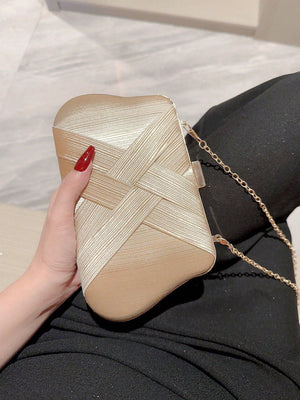 SHEIN Glitter Bling,Shiny Glamorous,Elegant Clutch Box - Negative Apparel