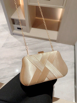 SHEIN Glitter Bling,Shiny Glamorous,Elegant Clutch Box - Negative Apparel