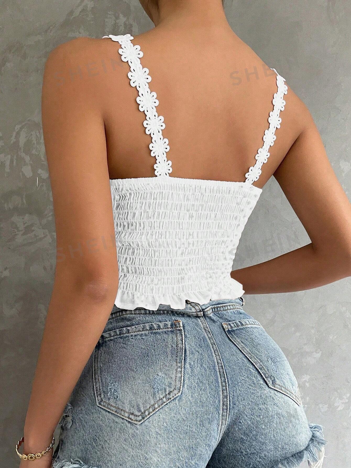 SHEIN Guipure Lace Cami Top - Negative Apparel