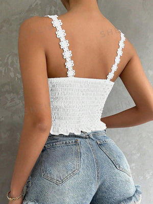 SHEIN Guipure Lace Cami Top - Negative Apparel