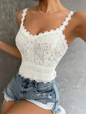 SHEIN Guipure Lace Cami Top - Negative Apparel