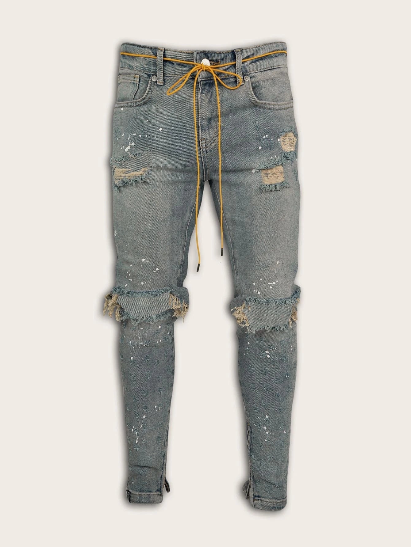 SHEIN Guys Ripped Skinny Jeans - Negative Apparel