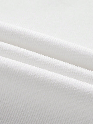 SHEIN High Waist Button Detail Straight Leg Pants - Negative Apparel