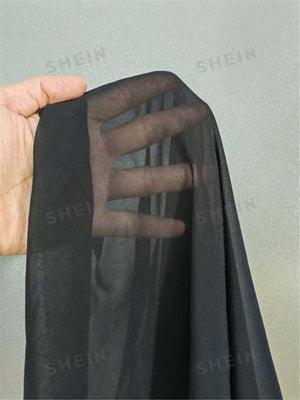 SHEIN LUNE Solid Button Front Drop Shoulder Shirt Without Bra - Negative Apparel