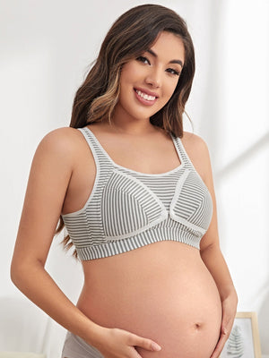 SHEIN Maternity Striped Nursing Bra - Negative Apparel